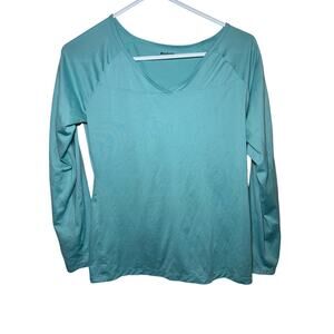 Columbia Women’s Omni-Wick Long Sleeve Active Top Aqua Blue Size M